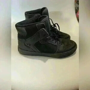 Boys Supra Vader shoes size 6 black  high top sneakers